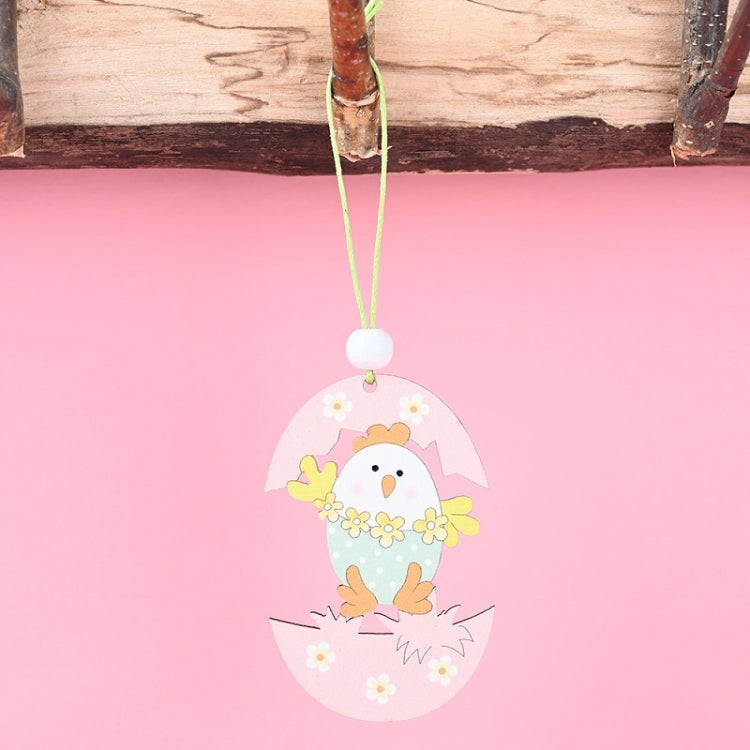 Easter Wooden Pendants Festive Atmosphere Decorative Items