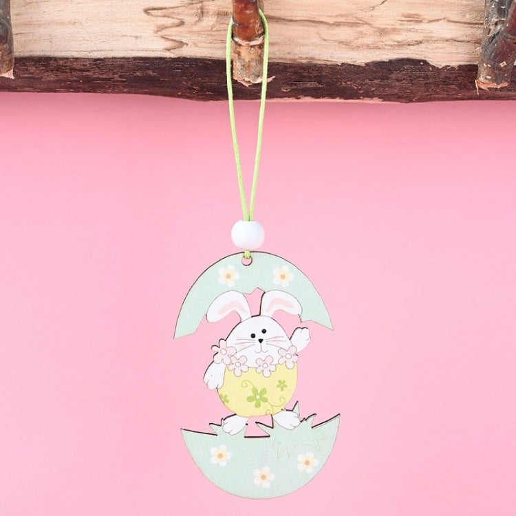 Easter Wooden Pendants Festive Atmosphere Decorative Items