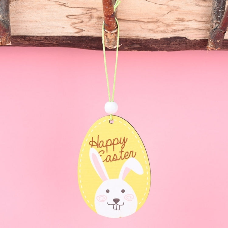 Easter Wooden Pendants Festive Atmosphere Decorative Items