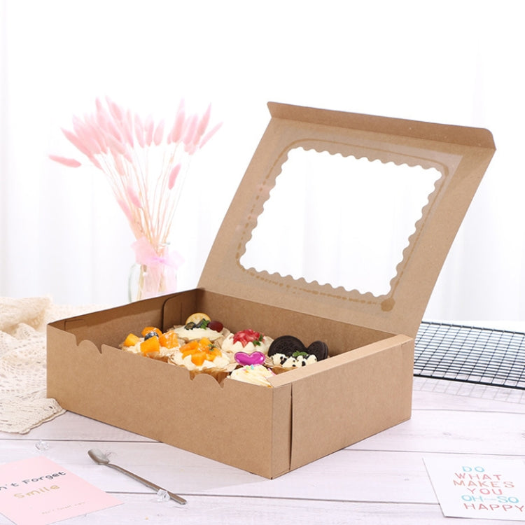 10 Pieces Open Window Flip Soft Box Baking Muffin Cup Packaging Box