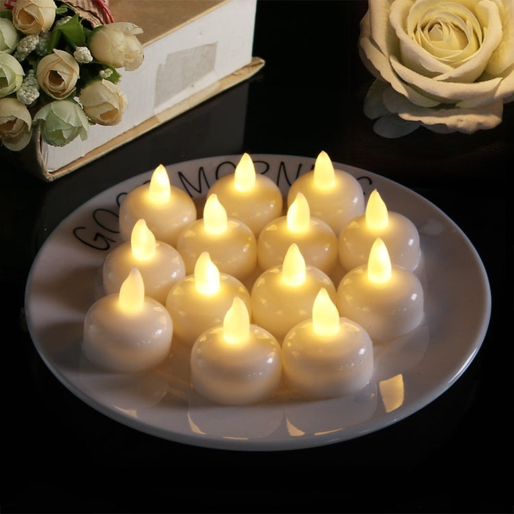 12 PCS  Waterproof Candles SPA Shower Water Decorative Candle Lights LED Floating Candles