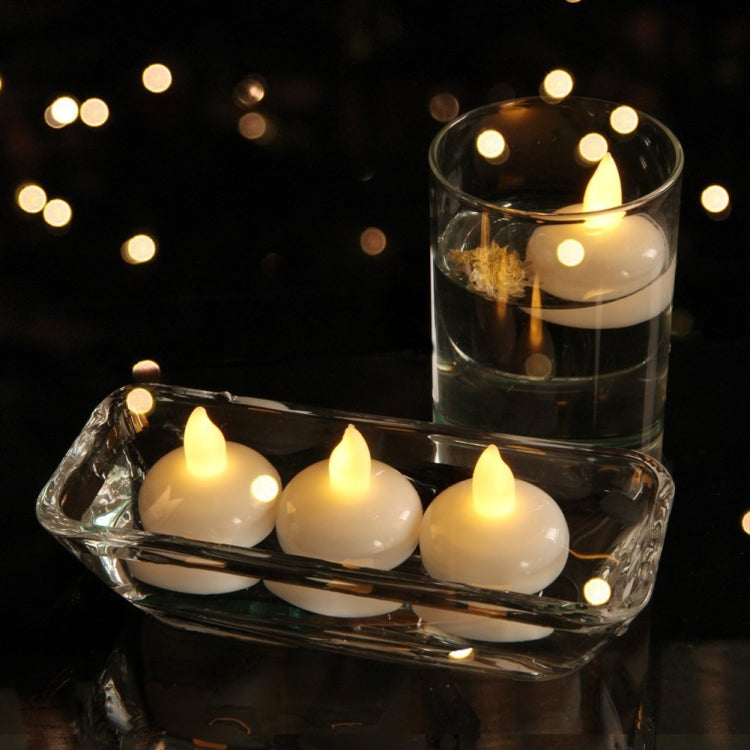 12 PCS  Waterproof Candles SPA Shower Water Decorative Candle Lights LED Floating Candles