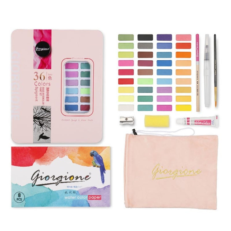 36 Colors Solid Watercolor Paint Children Sketch Watercolor