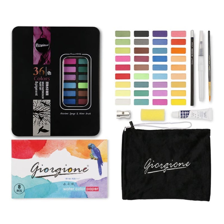 36 Colors Solid Watercolor Paint Children Sketch Watercolor