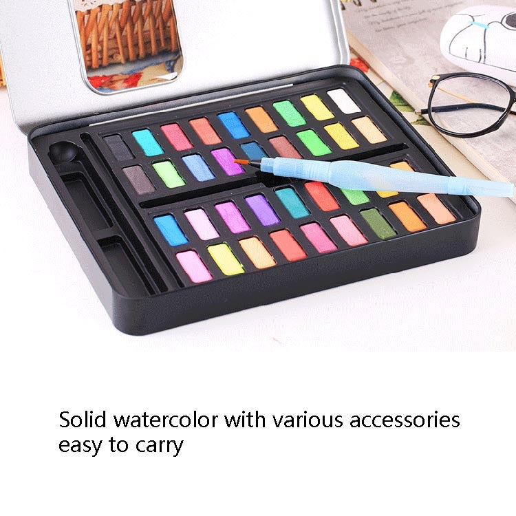 36 Colors Solid Watercolor Paint Children Sketch Watercolor
