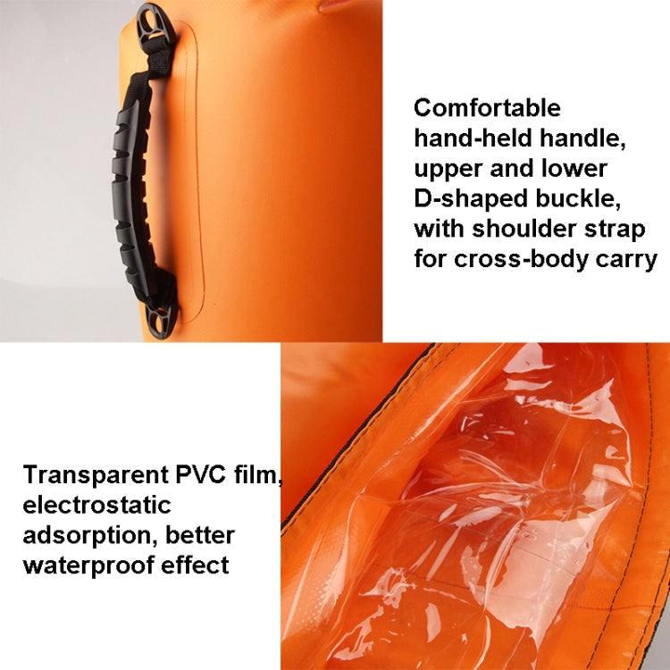 LUCKSTONE 60L Outdoor Rafting And River Tracing Waterproof Backpack Shoulder Bag Inflatable Swimming Bag Tote Bucket Bag