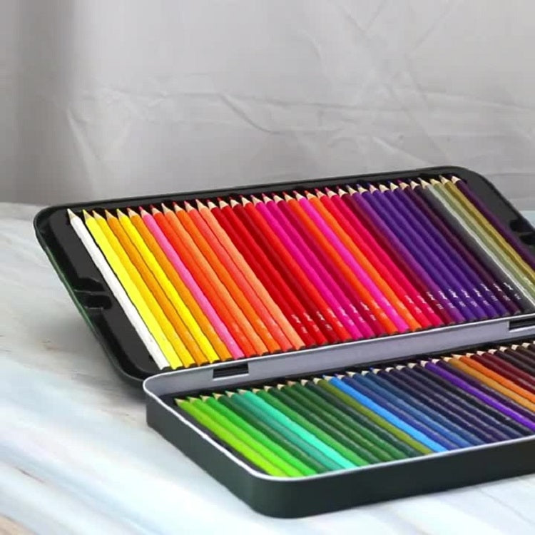 72-Color Tin Box Oily Drawing Color Pencils