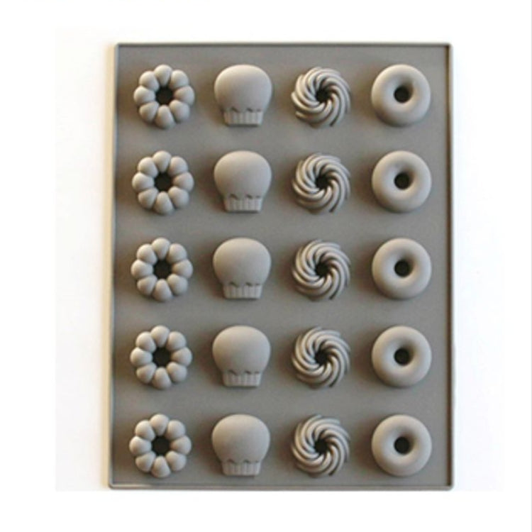 Silicone Cake Mold 25 Grid Fudge Hard Candy Silicone Biscuit Mold