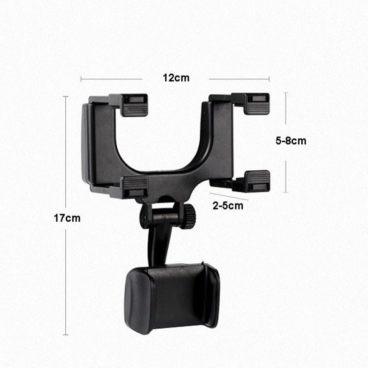 2 PCS Car Rearview Mirror Mobile Phone Bracket Tachograph Fixing Clip
