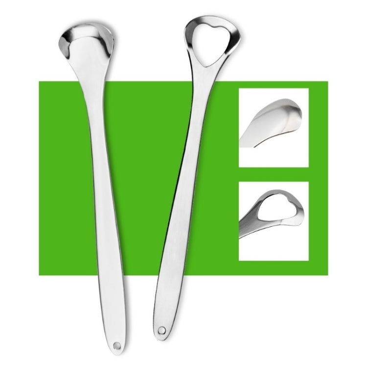 Tongue Cleaner Bad Breath Stainless Steel Cleaning Brush Tongue Scraper + Two-piece Set (Rose Gold )