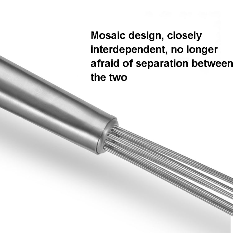 Manual Whisk Stainless Steel Glass Bead Egg Whisk Kitchen Household Hand-Held Baking Tools Type A 12 Inch