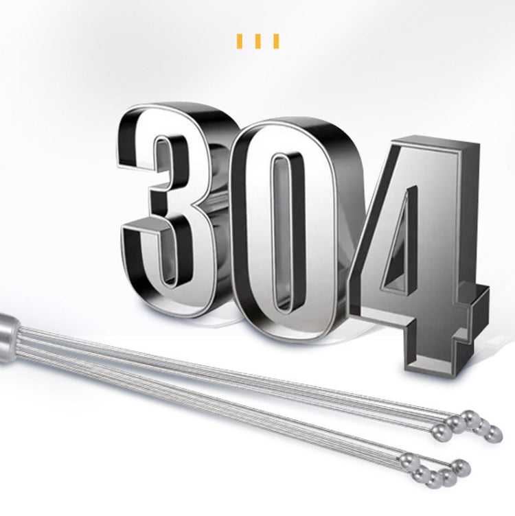 Manual Whisk Stainless Steel Glass Bead Egg Whisk Kitchen Household Hand-Held Baking Tools Type A 12 Inch