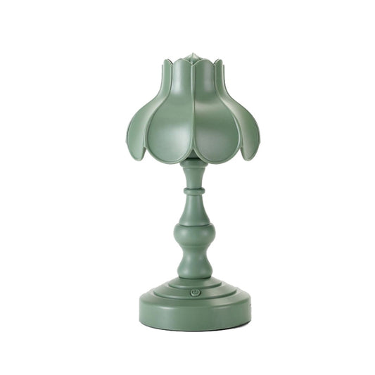 Retro Charging Table Lamp Bedroom Bed LED Eye Protection Light, LD05 Lotus Gray Green, LD05 Lotus Rose Red, LD05 Lotus Light Green, LD05 Lotus White, LD05 Lotus Pink, LD05 Lotus Light Blue, LD05 Lotus Yellow, LD05 Lotus Gray Blue