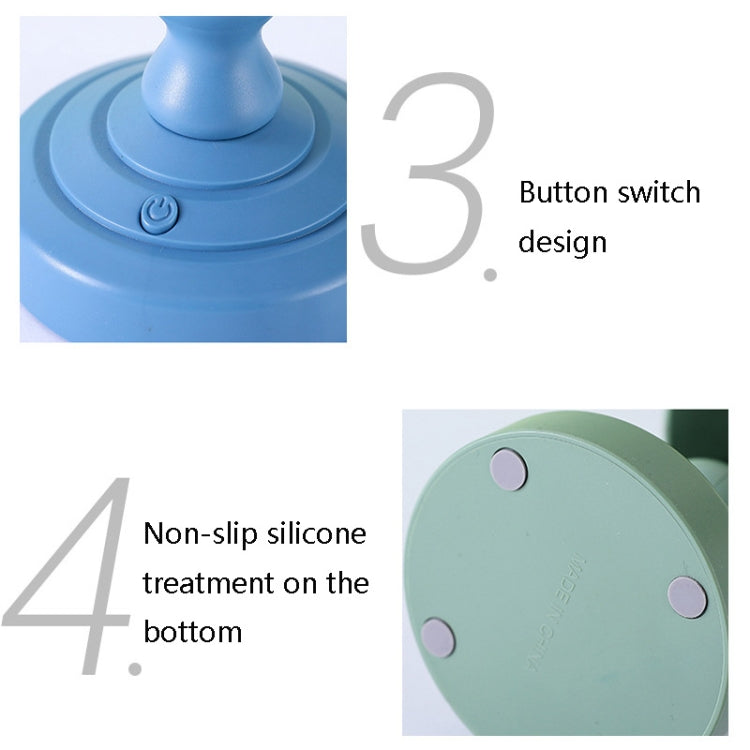 Retro Charging Table Lamp Bedroom Bed LED Eye Protection Light