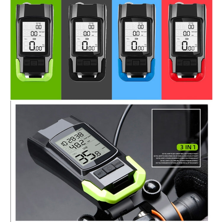 3 In 1 Wireless Bicycle Code Meter Lamp Strong Light Front Light