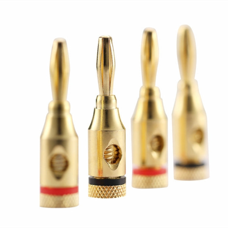 20 PCS 4mm Gold-Plated Banana Head Audio Plug Socket Speaker Cable Connector