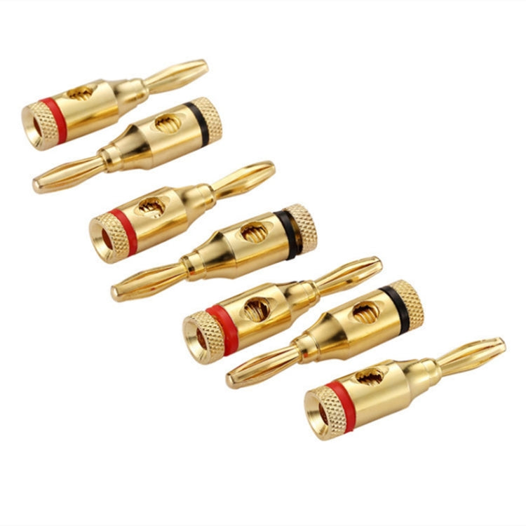 20 PCS 4mm Gold-Plated Banana Head Audio Plug Socket Speaker Cable Connector