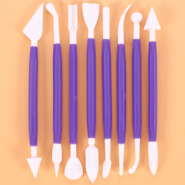 2 Sets Carving Pen Cake Fondant Carving Knife Making Cutting Tool 01030 Purple (OPP Bag Packaging)