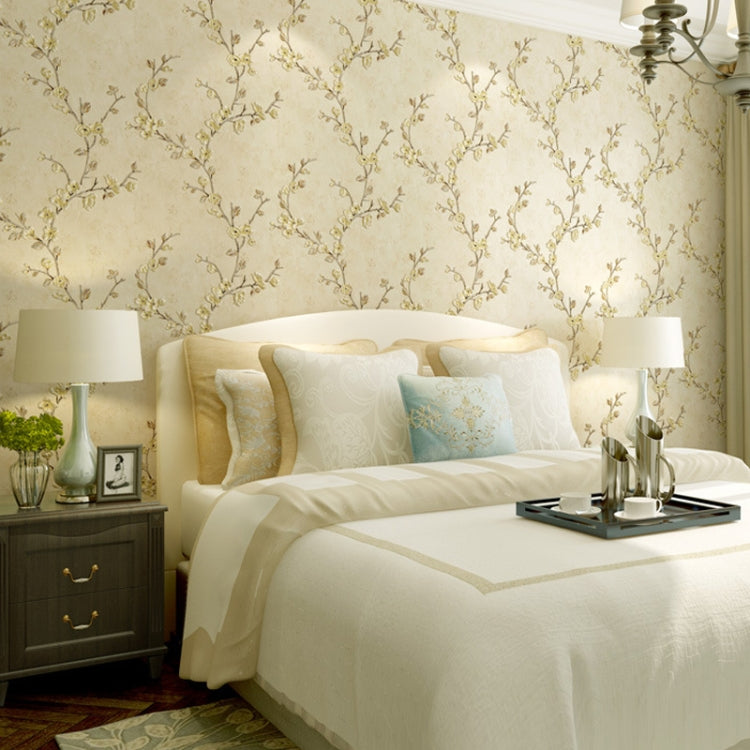 Retro 3D Stereo Plum Blossom Wallpaper Bedroom Living Room TV Background Wall Self-Adhesive Wallpaper