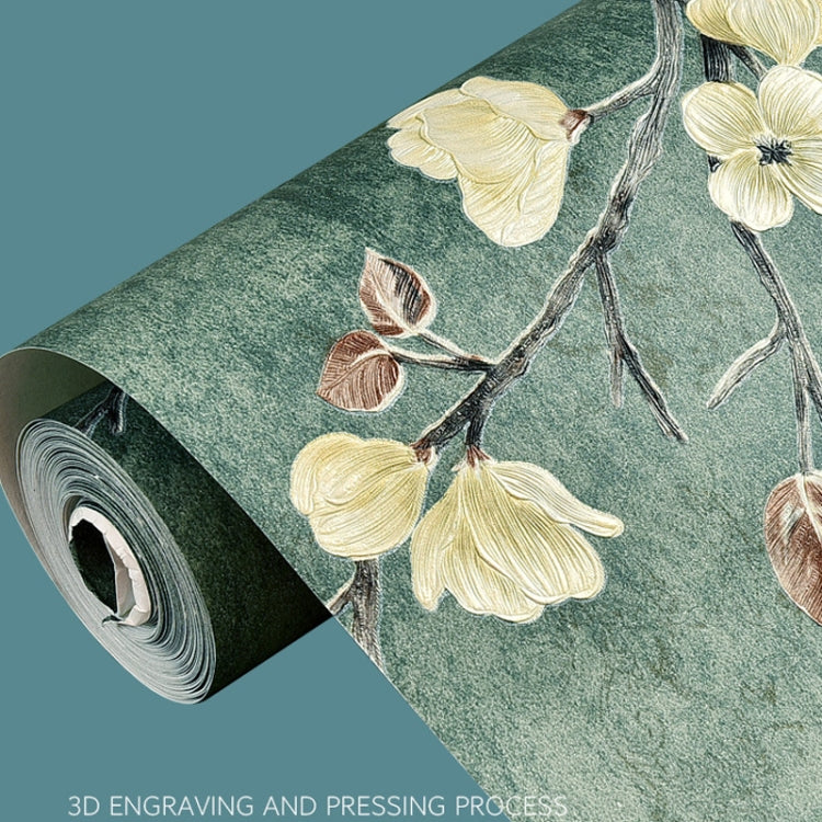 Retro 3D Stereo Plum Blossom Wallpaper Bedroom Living Room TV Background Wall Self-Adhesive Wallpaper