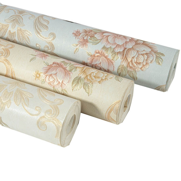 3D Pastoral Style Wallpaper Bedroom Living Room Non-Woven Fabric Self-Adhesive Wall Sticker