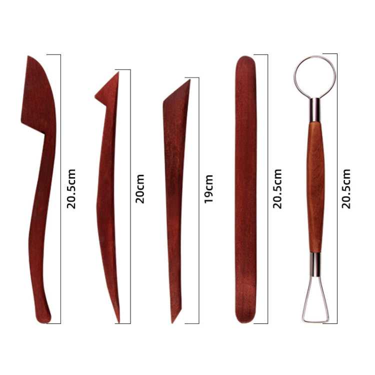 23 In 1 Wooden Clay Plastic Pottery Clay Tool Set Multifunctional Carving Combo Set