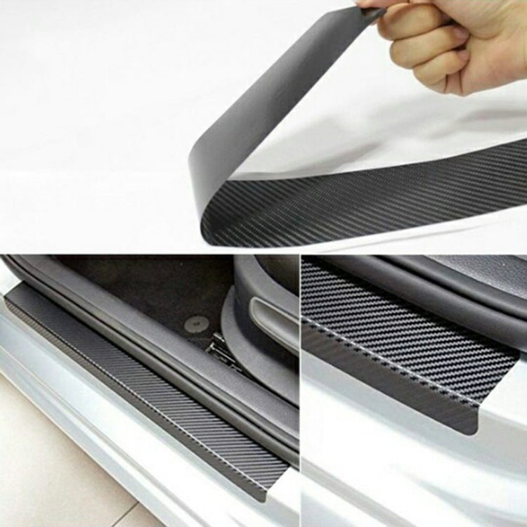 5 Sets Car Threshold Carbon Fiber Sticker Car Door Scratch Strip Anti-Kick Film Protective Pad Threshold Strip