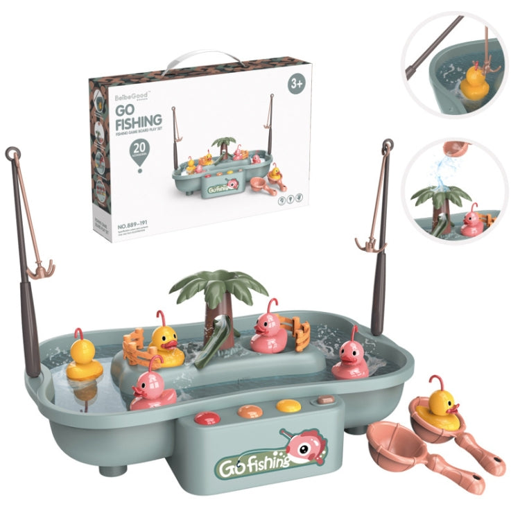 Play House Children Educational Electric Cycle Rotating Fishing Station Summer Water Game Toy Set
