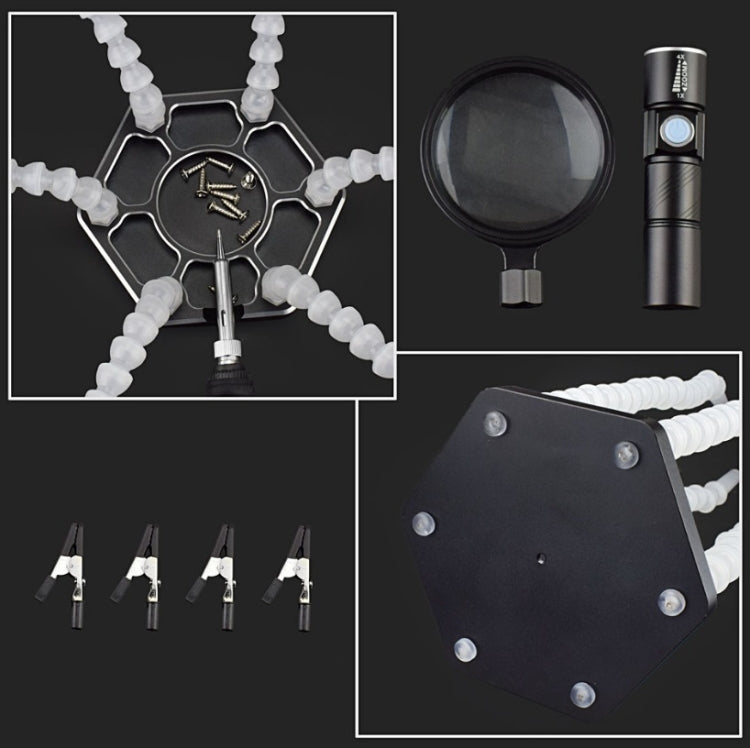 Six-Jaw Aluminum Alloy Welding Station Electronic Product Welding & Maintenance Workbench