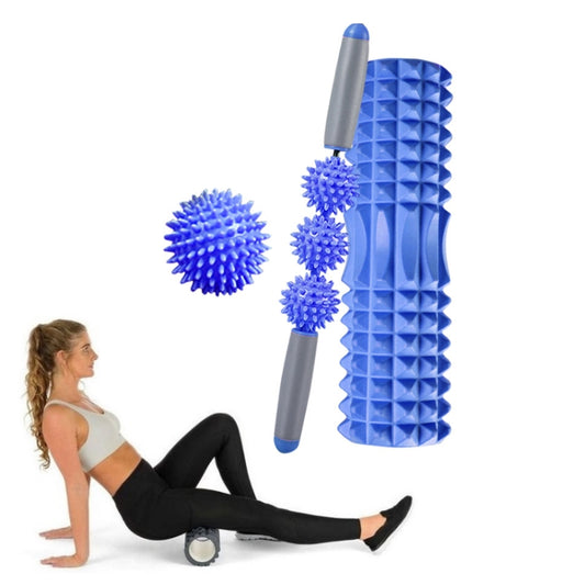 3 in 1 Eva Foam Roller Hollow Muscle Relaxation Roller Yoga Column Set, Length:, 33cm (Blue Crescent), 33cm (Pink Crescent ), 33cm (Purple Crescent ), 45cm (Pink Crescent), 45cm (Purple Crescent ), 45cm (Blue Crescent), 45cm (Pink Wolf Tooth )