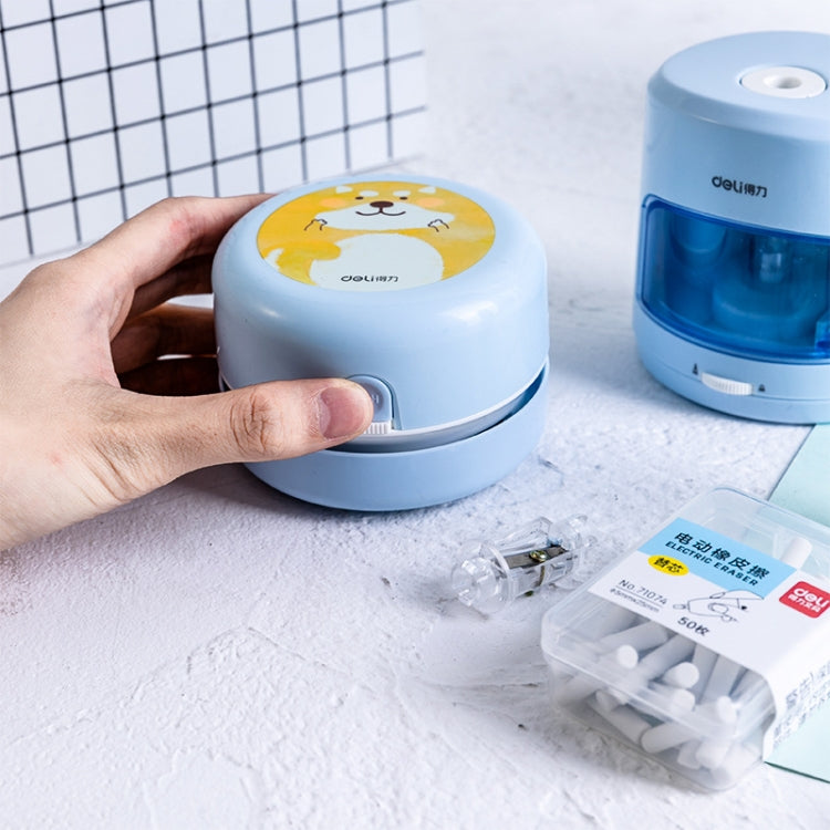 Deli Student Electric Stationery Set Desktop Cleaner/Electric Eraser/Electric Pencil Sharpener