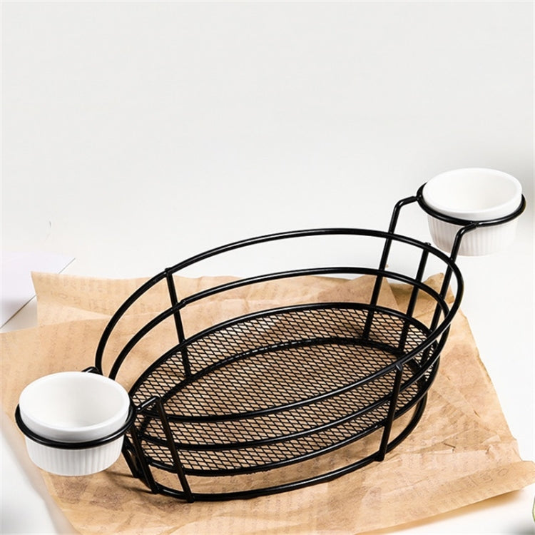 Wrought Iron Fruit Portable Storage Basket Bread French Fries Fried Snacks Portable Basket