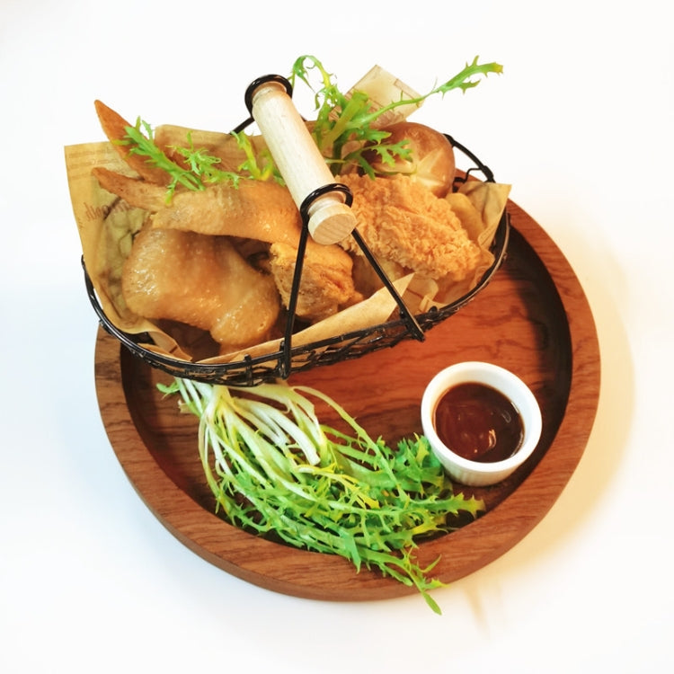 Wrought Iron Fruit Portable Storage Basket Bread French Fries Fried Snacks Portable Basket