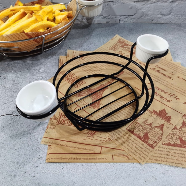 Wrought Iron Fruit Portable Storage Basket Bread French Fries Fried Snacks Portable Basket