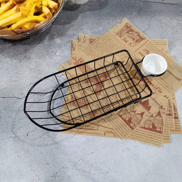 Wrought Iron Fruit Portable Storage Basket Bread French Fries Fried Snacks Portable Basket