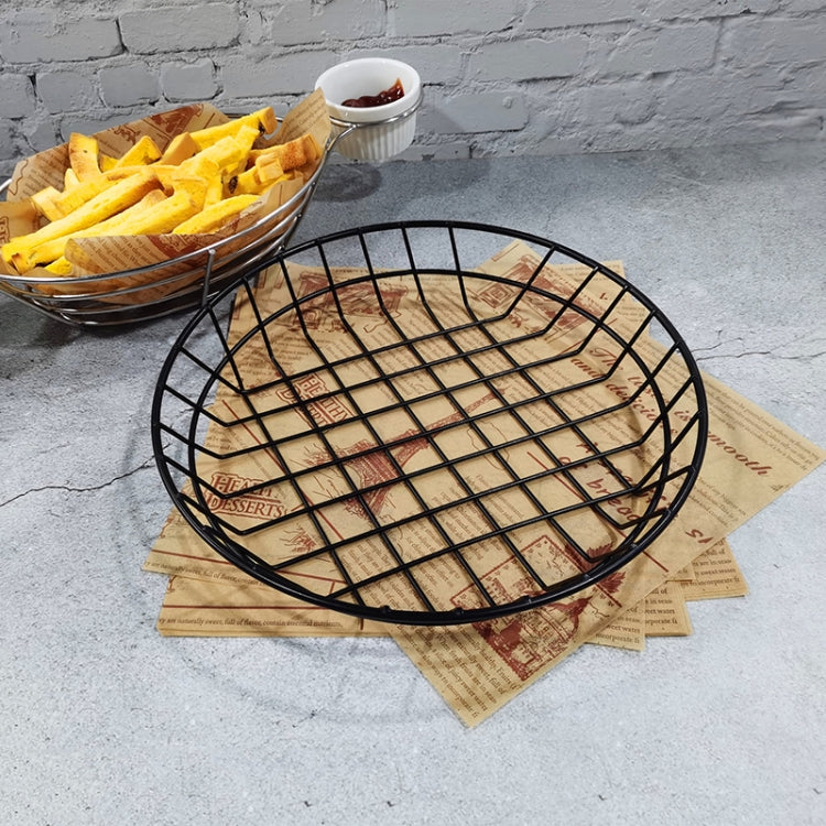 Wrought Iron Fruit Portable Storage Basket Bread French Fries Fried Snacks Portable Basket