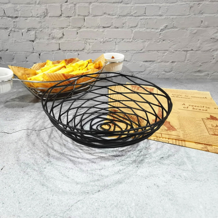 Wrought Iron Fruit Portable Storage Basket Bread French Fries Fried Snacks Portable Basket