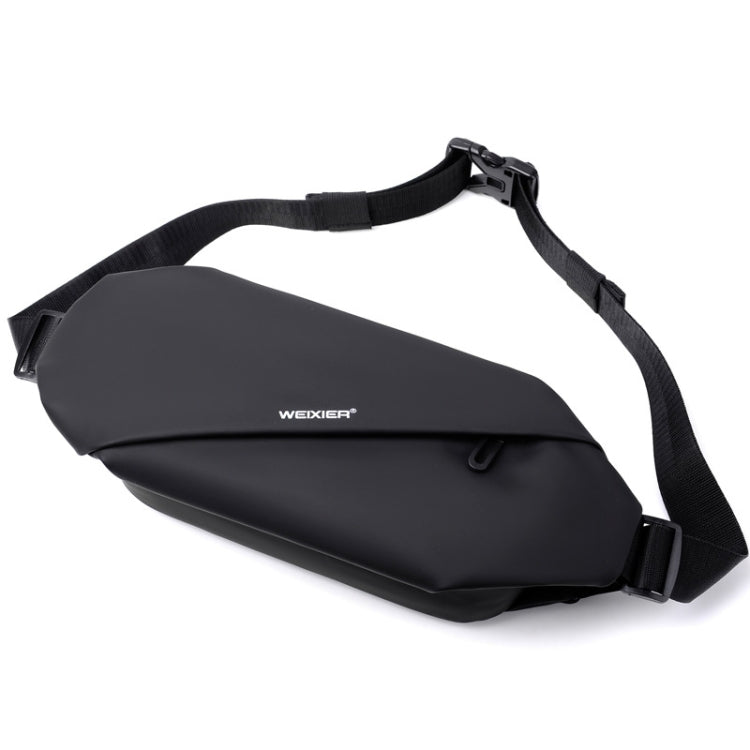 WEIXIER 8641 Men Running Waterproof Waist Bag Multifunctional Chest Bag Sports Leisure One-Shoulder Bag