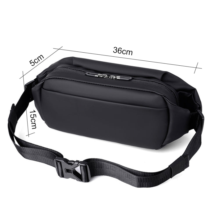 WEIXIER 8641 Men Running Waterproof Waist Bag Multifunctional Chest Bag Sports Leisure One-Shoulder Bag