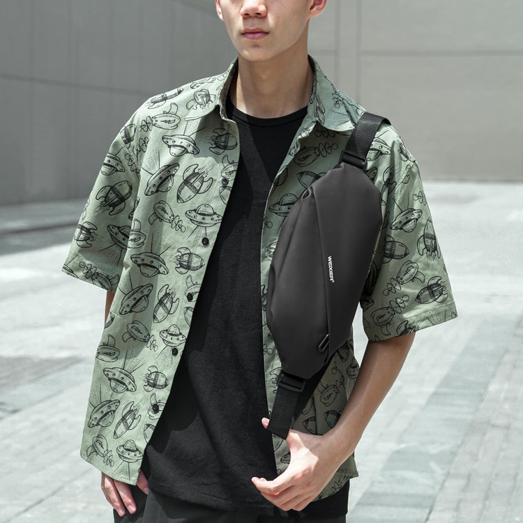 WEIXIER 8641 Men Running Waterproof Waist Bag Multifunctional Chest Bag Sports Leisure One-Shoulder Bag