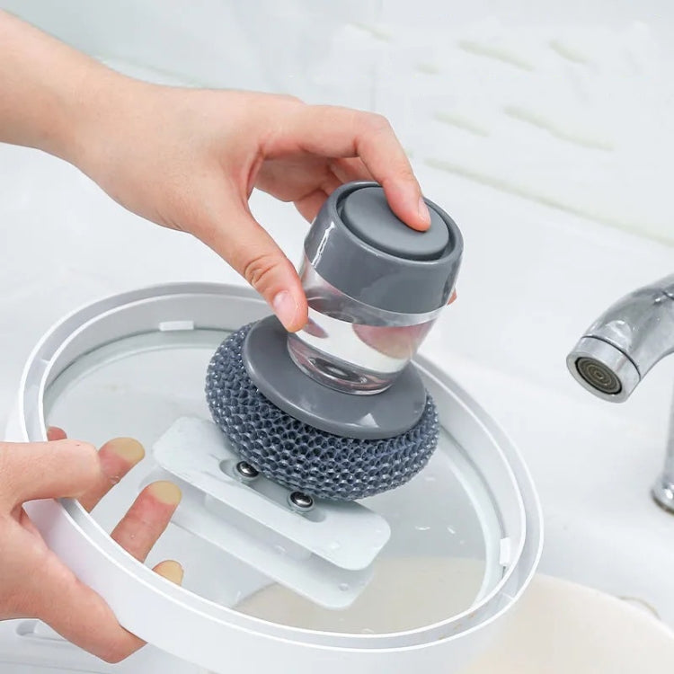 Multifunctional Push-Type Cleaning Brush Kitchen Detergent Automatic Liquid Addition Dishwashing Brush