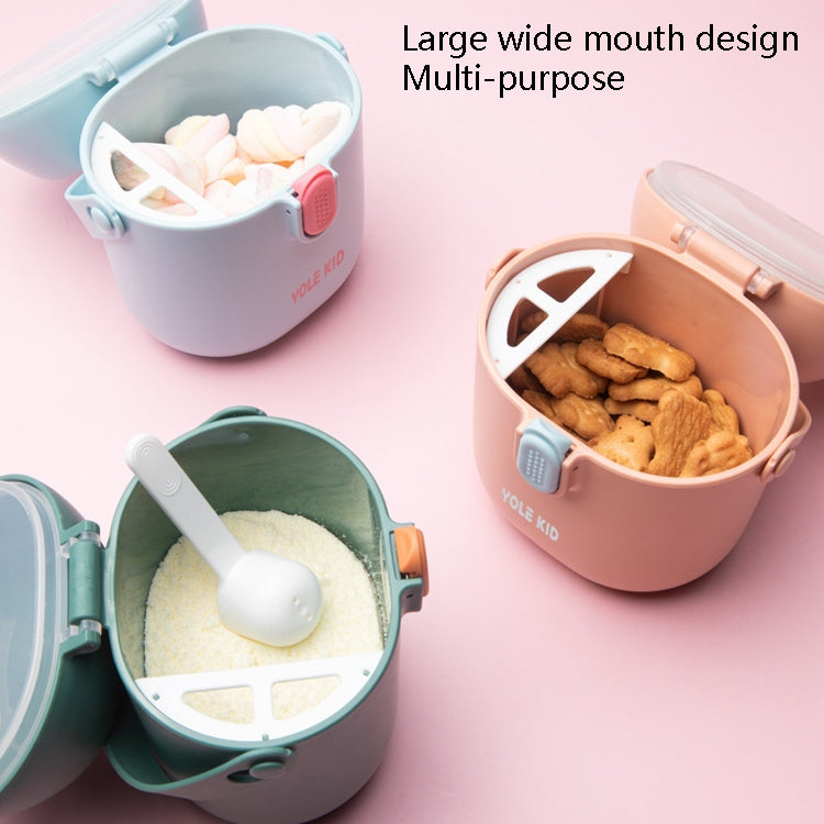 2 PCS YOLE KID Baby Milk Powder Box Large-Capacity Portable Out-Packing Gimi Powder Box Baby Food Supplement Storage Sealed Tank