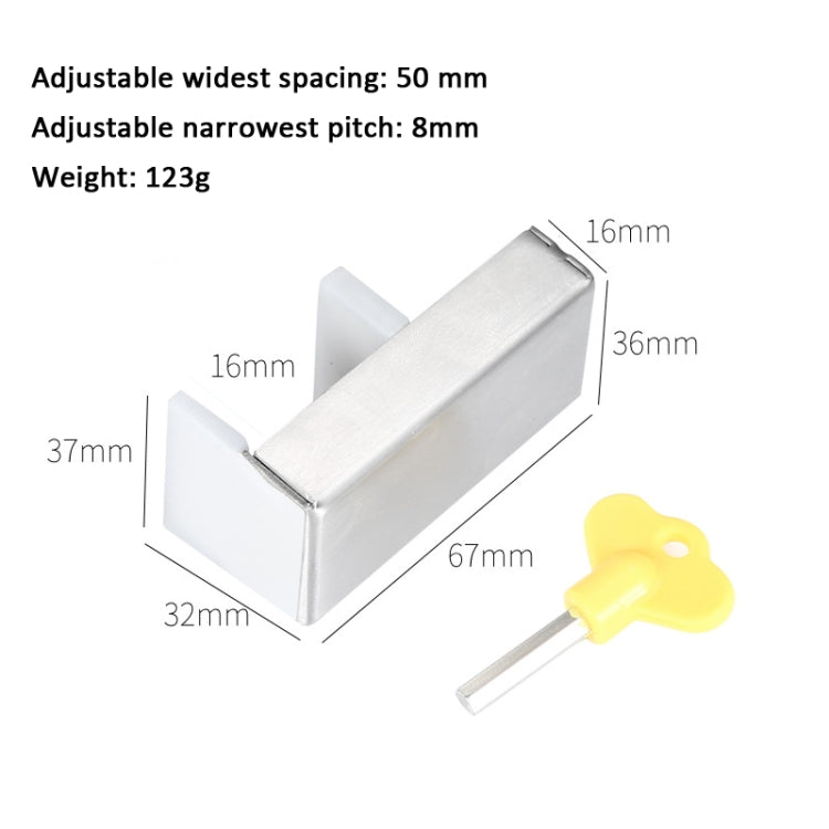 2 PCS Aluminum Screen Window Door Lock Child Protection Safety Lock Anti-theft Stopper