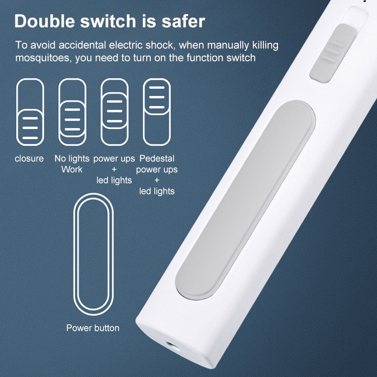 Electrical Mosquito Swatter Mosquito Killer Two-In-One USB Rechargeable Household Electrical Mosquito Swatter