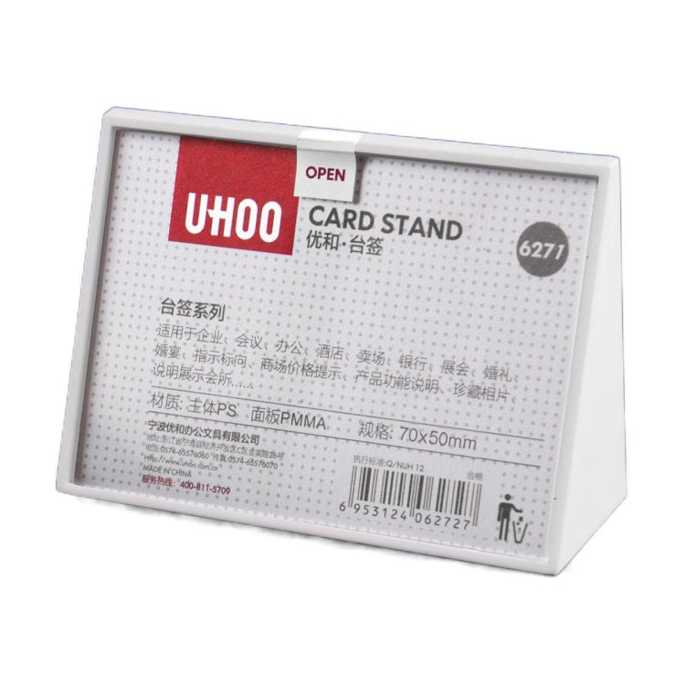 Acrylic Triangle Price Tag Student Desk Seat Board (White)