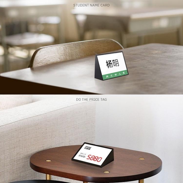 Acrylic Triangle Price Tag Student Desk Seat Board (White)