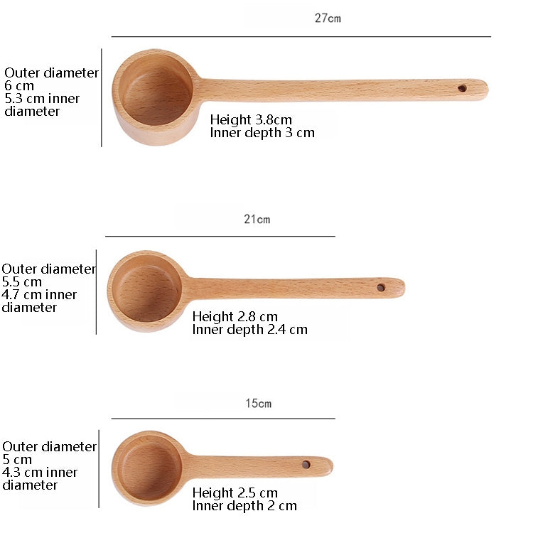 Long-Handled Wooden Spoon Seasoning Spoon Dessert Coffee Milk Tea Spoon