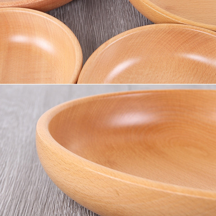 Round Fruit Plate Salad Bowl Thick Wood Dried Fruit Plate Fruit Sushi Plate