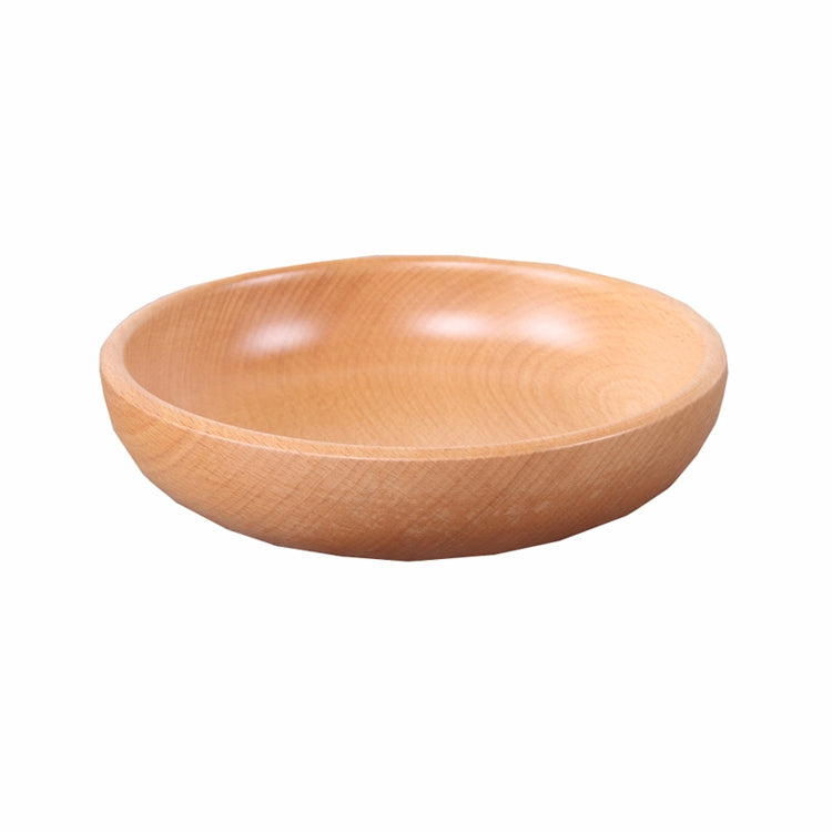 Round Fruit Plate Salad Bowl Thick Wood Dried Fruit Plate Fruit Sushi Plate
