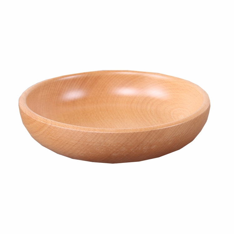 Round Fruit Plate Salad Bowl Thick Wood Dried Fruit Plate Fruit Sushi Plate